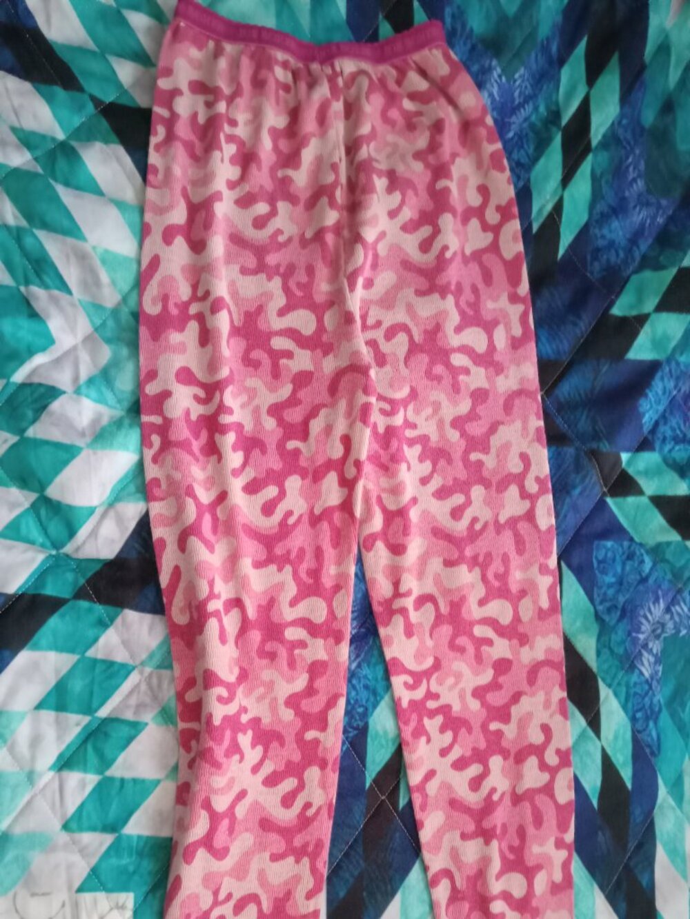Girls Joe Boxer Pink Camouflage Pajama Bottoms with cuffs size 12